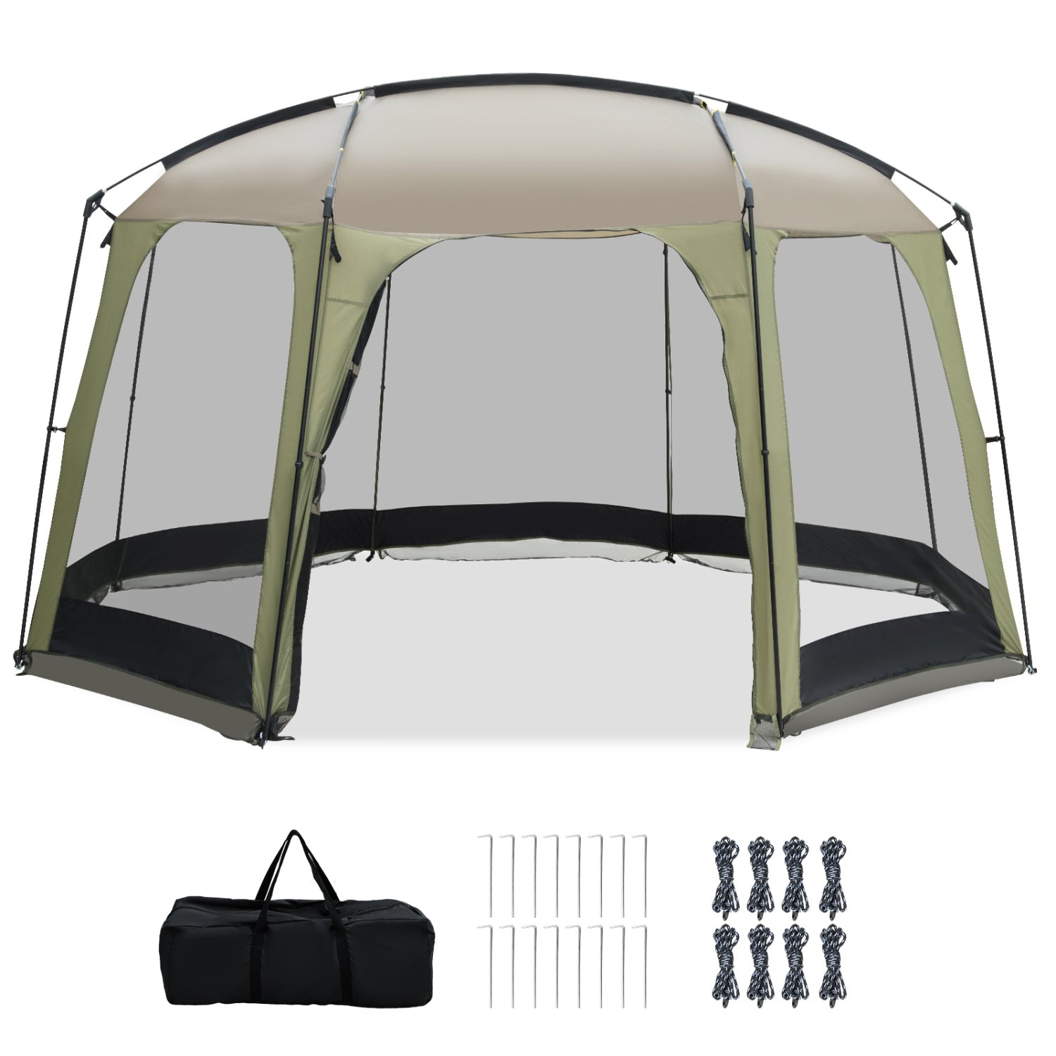 6-8 Person Netted Canopy Tent with Zippered Door DirectDeals