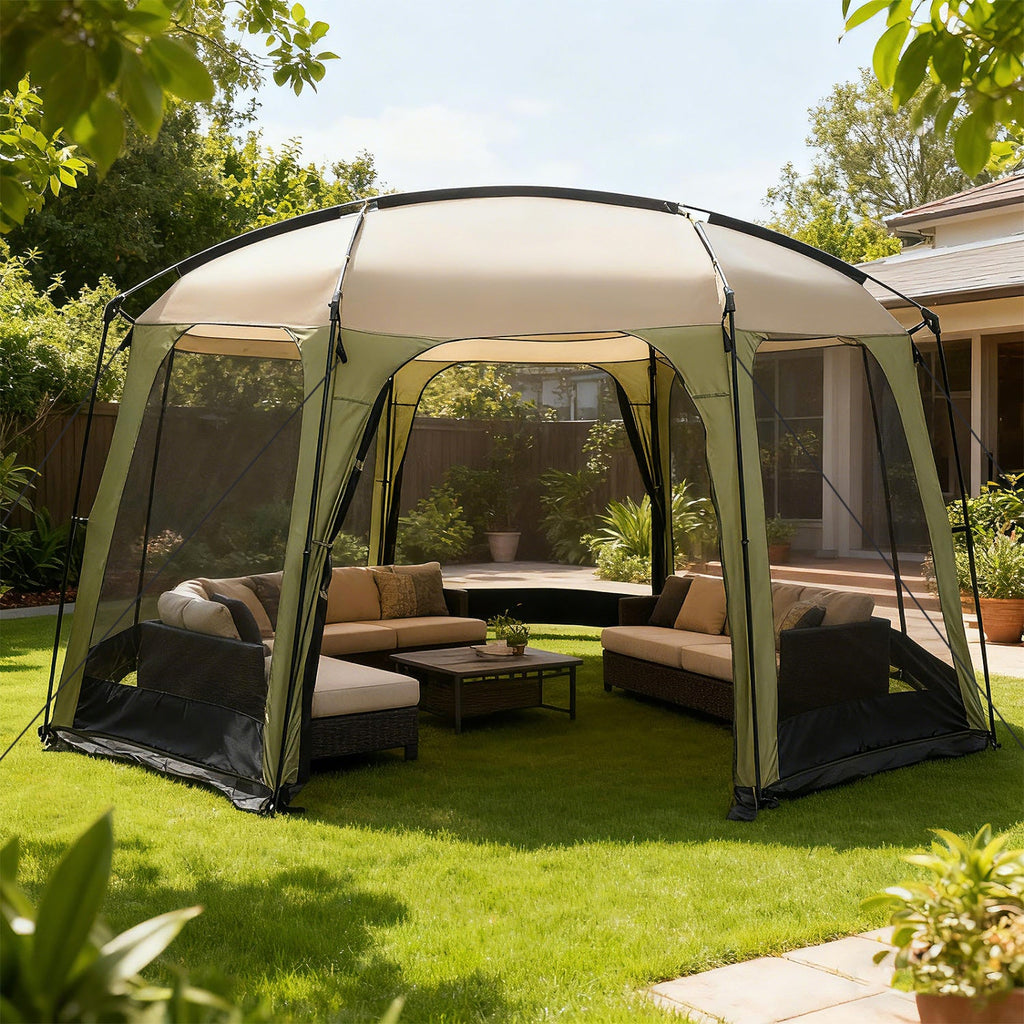 6-8 Person Netted Canopy Tent with Zippered Door DirectDeals