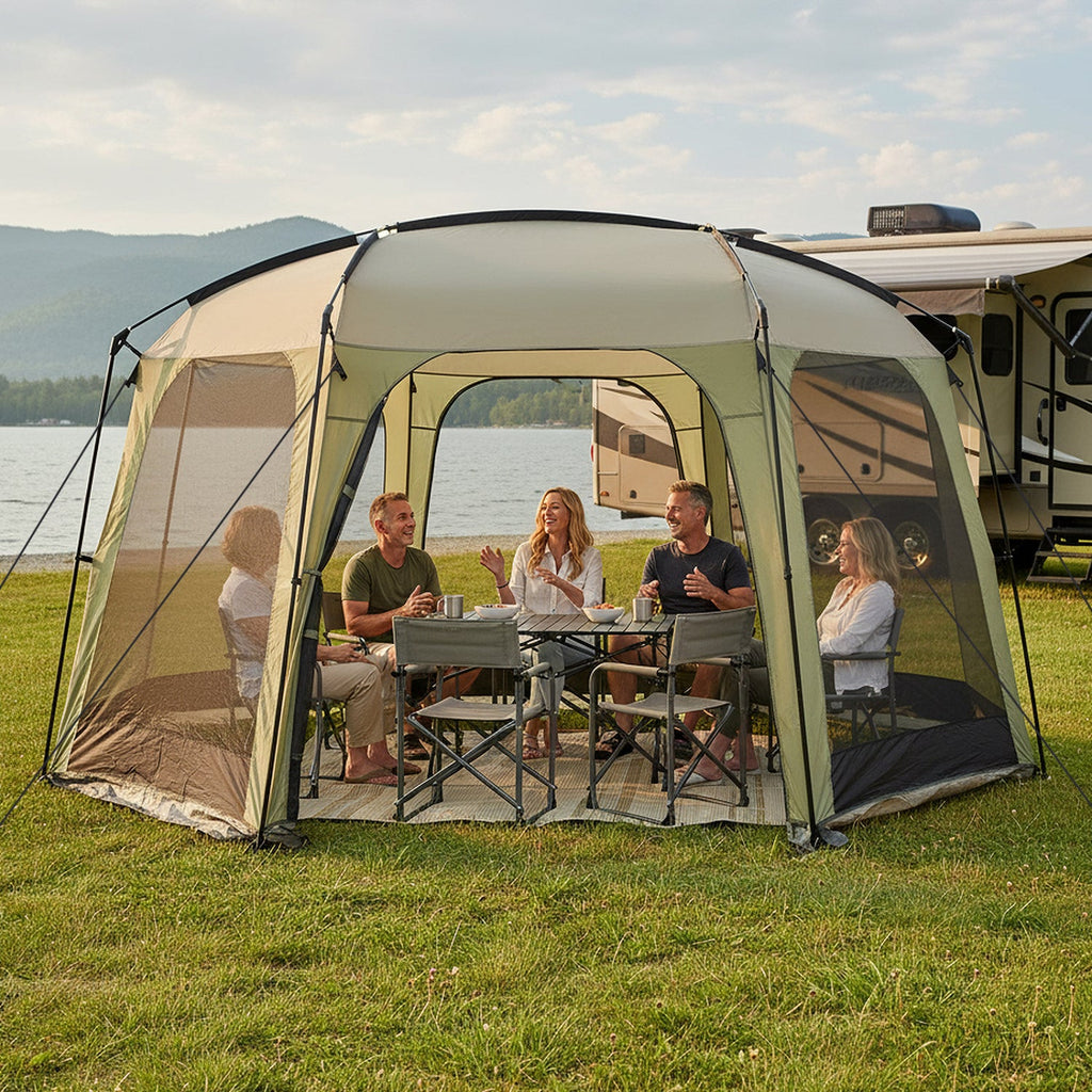 6-8 Person Netted Canopy Tent with Zippered Door DirectDeals