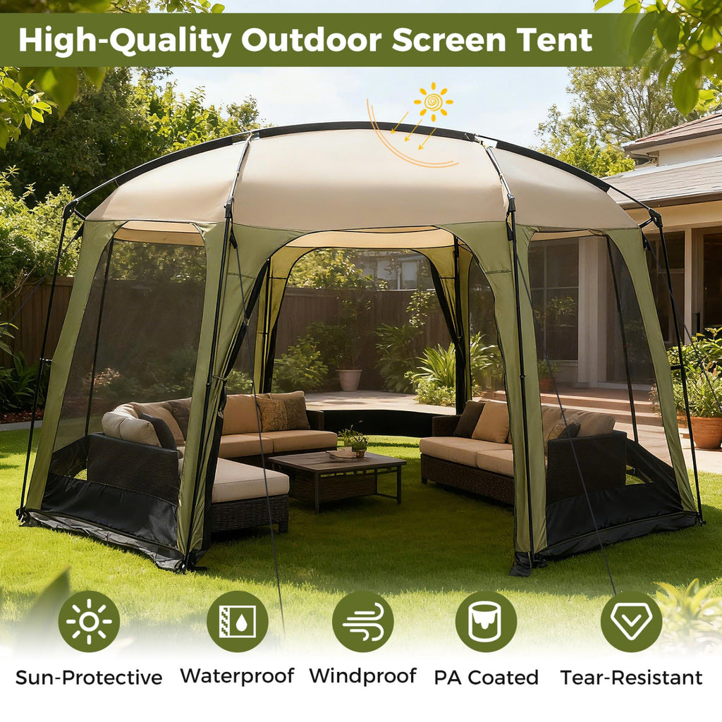6-8 Person Netted Canopy Tent with Zippered Door DirectDeals