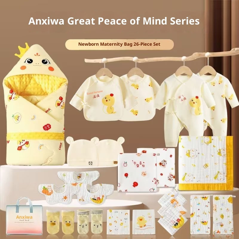 Maternity Bag Newborn Swaddle Bath Towel Clothing Set Baby Joy