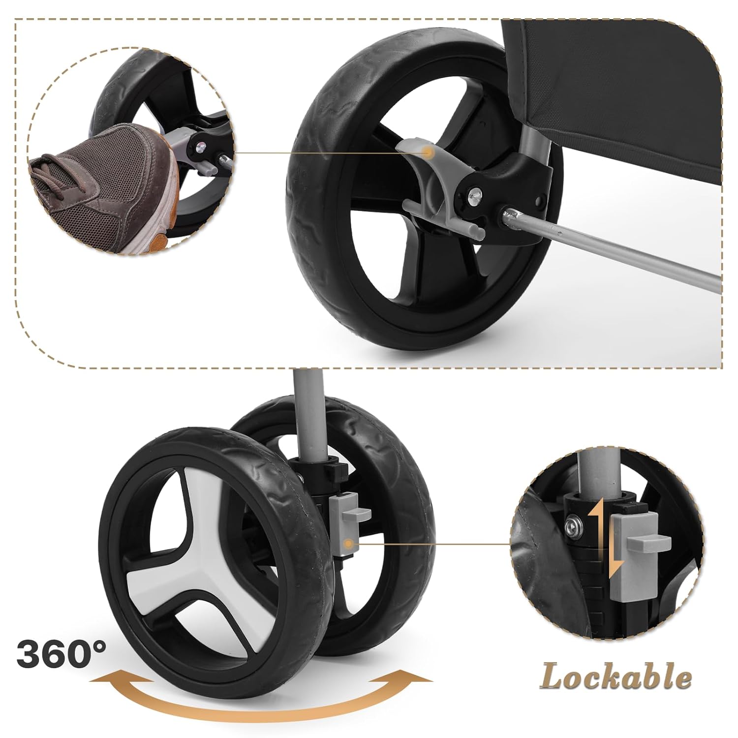 Luxury Foldable Pet Stroller – Breathable & Travel-Friendly Jane's Pet Boutique