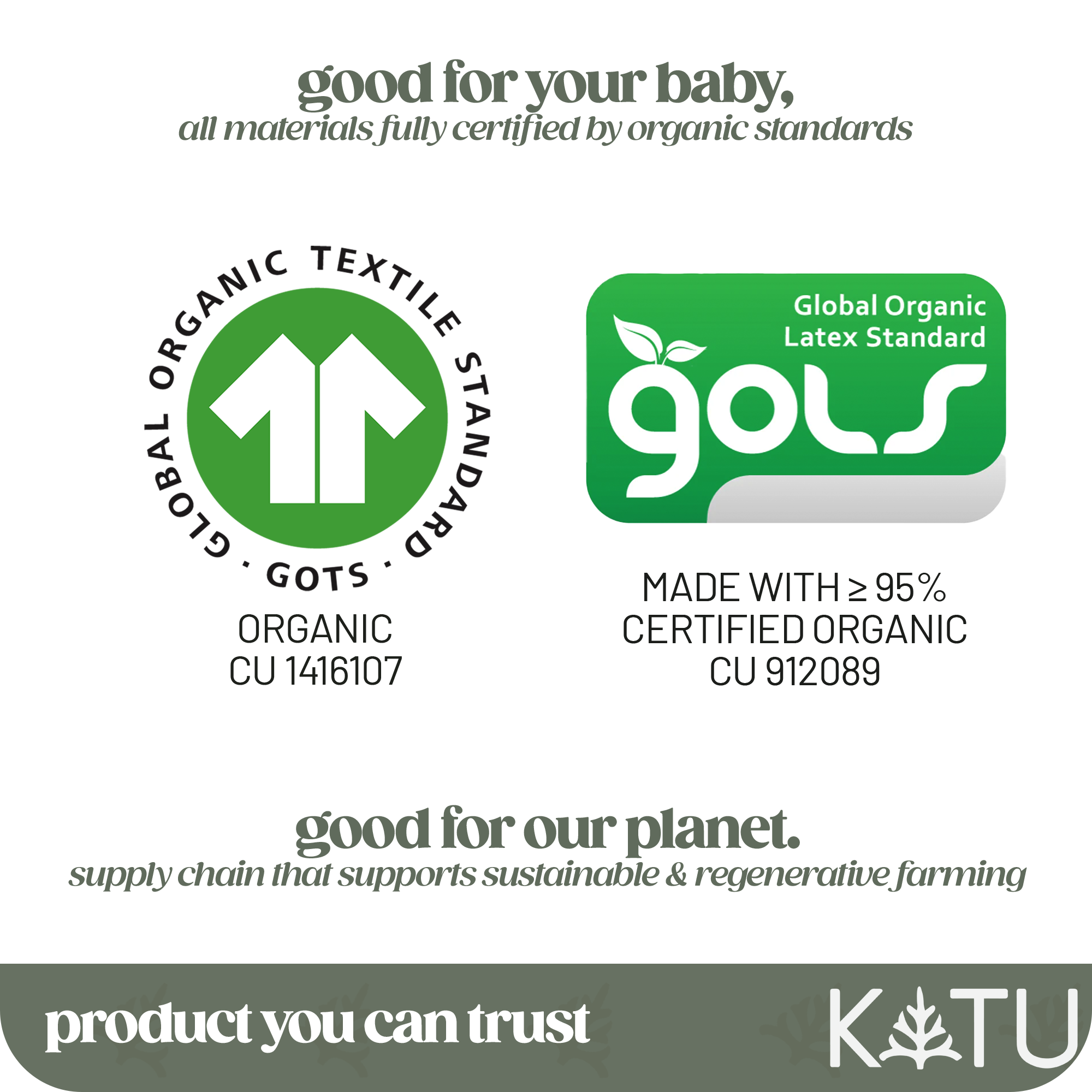 Organic 2-Stage Crib Mattress KATU