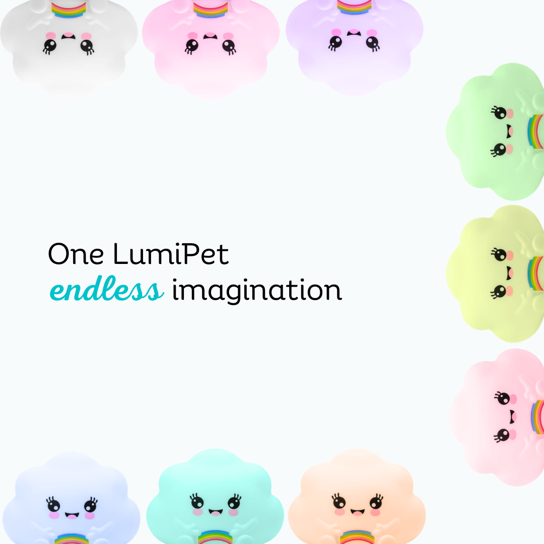 LumiPets® Kawaii Cloud - Children's Nursery Touch Night Light Lumieworld