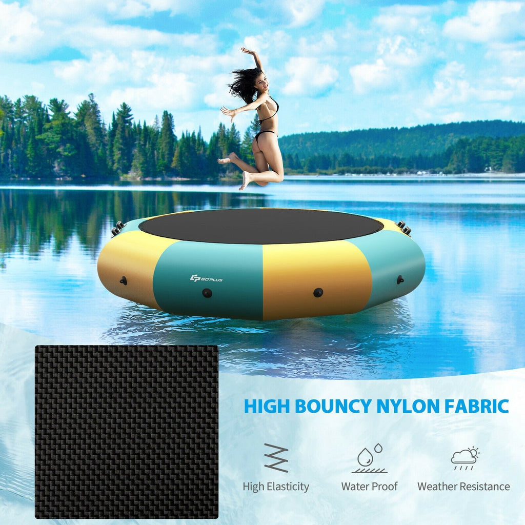 12 Feet Inflatable Splash Padded Water Bouncer Trampoline-Yellow GBruno Store