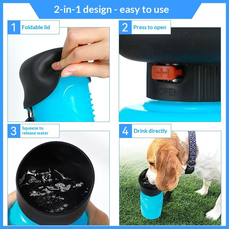 Squeezable Dog & Cat water bottle Pet Zen