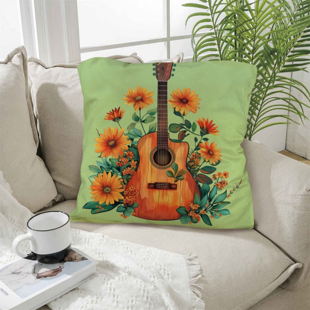 Retro Guitar Pillow Case Made in America Baha Ranch Western Wear