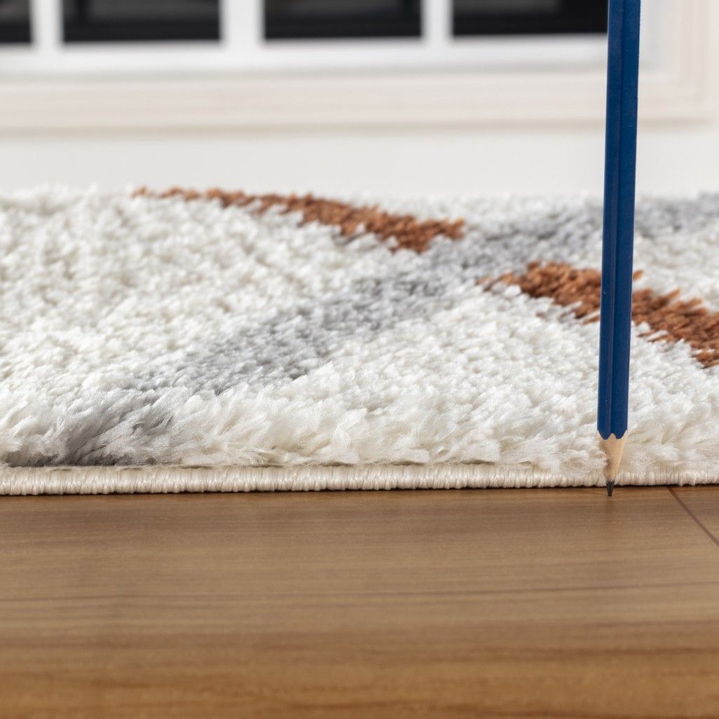 Loft Shag - 7'10" X 9'10" Polypropylene Shaggy Area Rug - Ivory Unique Piece Furniture