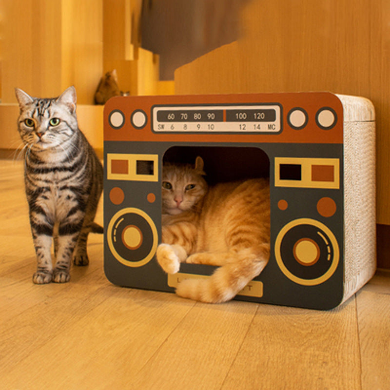 TV Set Household Fashion Scratch Board Cat Litter Box Pawpampered