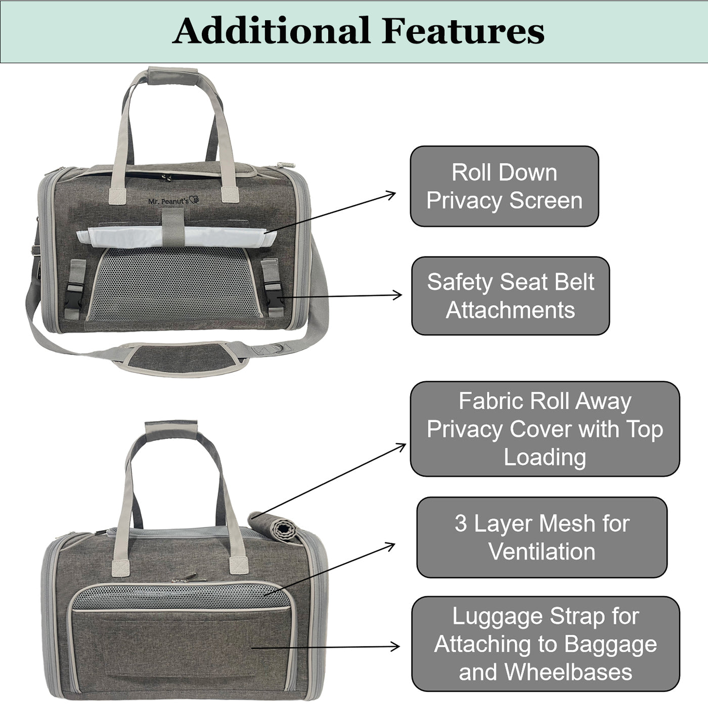 Mr. Peanut's Gold Series Standard Size Airline Compliant Expandable Pet Carrier V3.0 Mr. Peanut's Pet Carriers