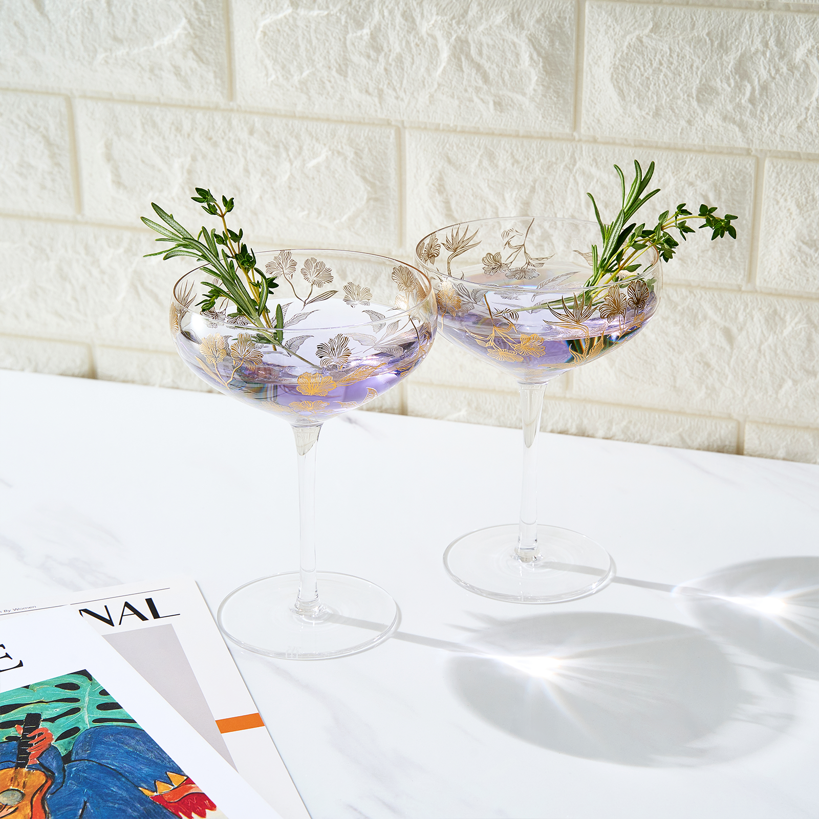 Trevi Champagne Coupe, Cocktail Glassware, Set of 2 Khen Site