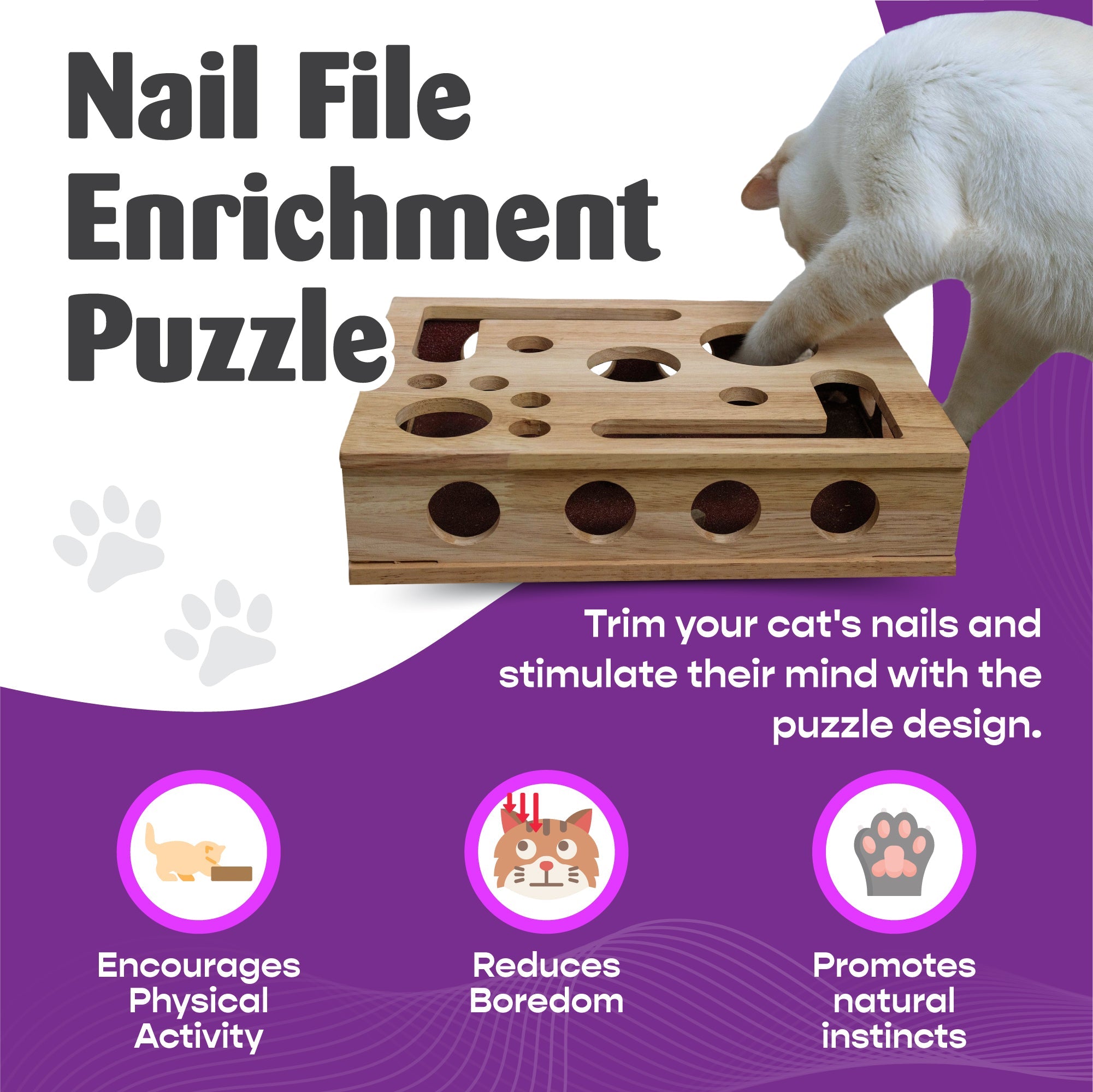 *The Original* Cat Nail File Enrichment Box Fig & Friends
