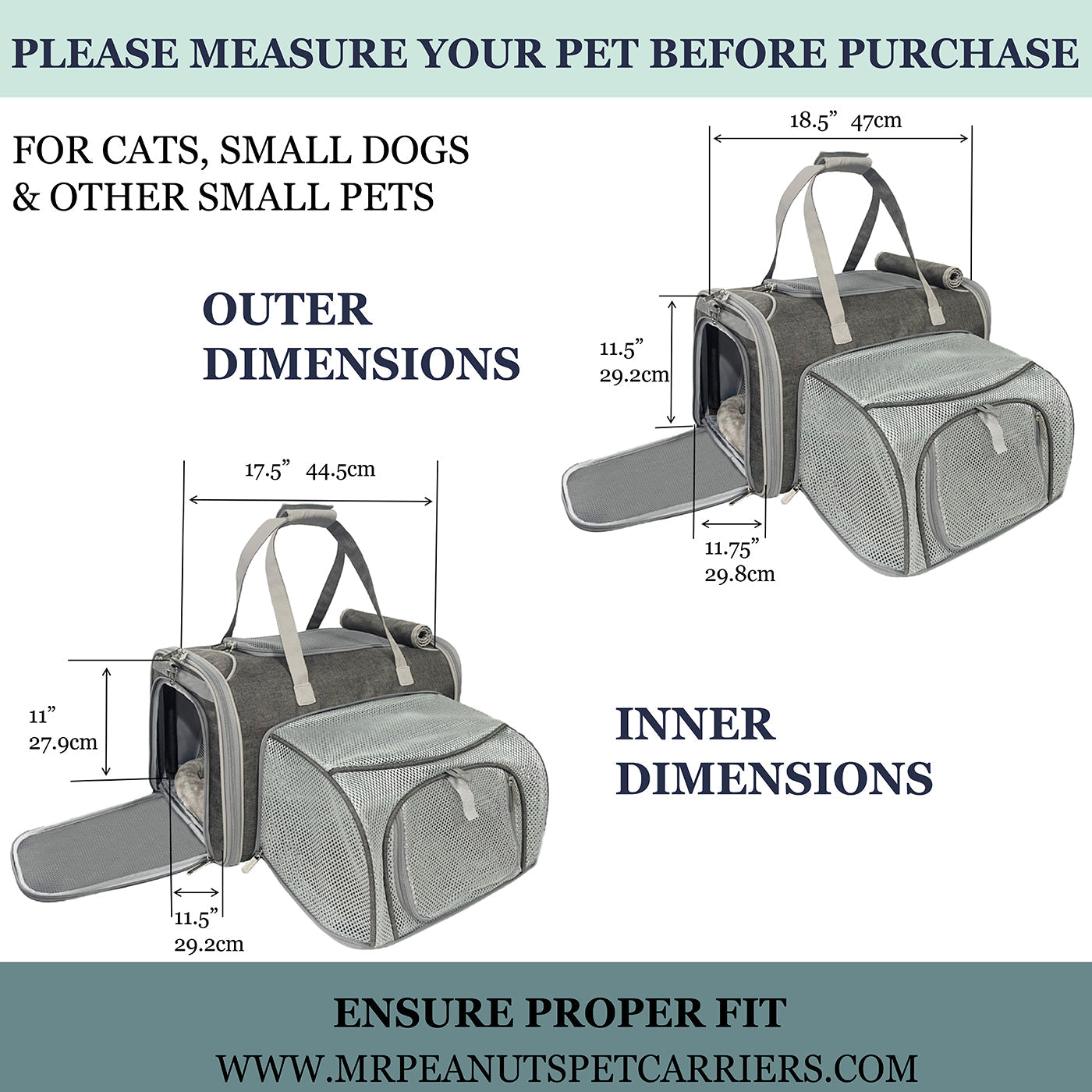 Mr. Peanut's Gold Series Standard Size Airline Compliant Expandable Pet Carrier V3.0 Mr. Peanut's Pet Carriers