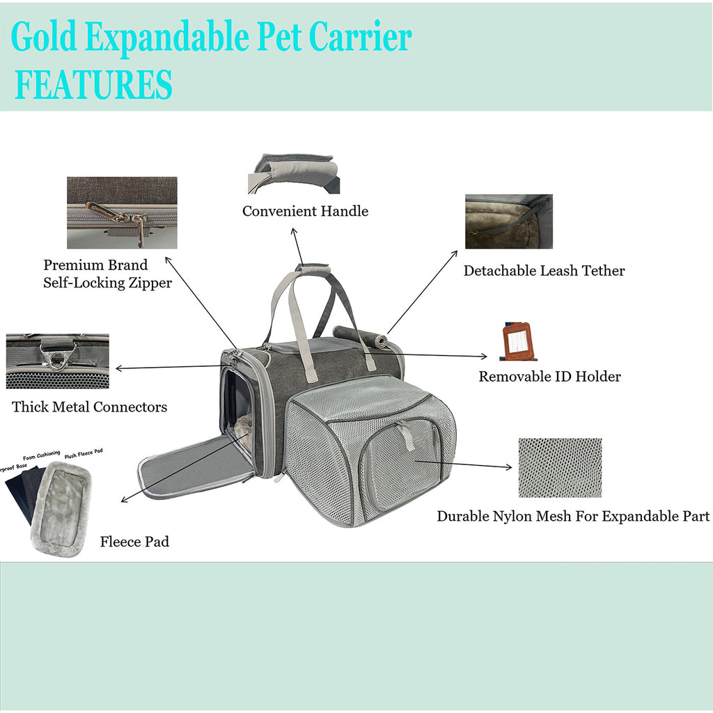 Mr. Peanut's Gold Series Standard Size Airline Compliant Expandable Pet Carrier V3.0 Mr. Peanut's Pet Carriers