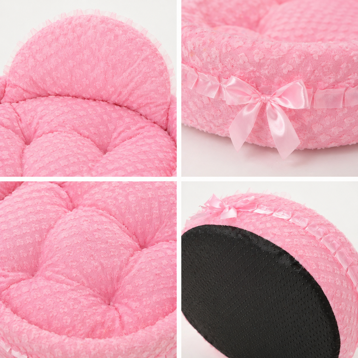 Luxury Pink Dog Bed Soft Plush Pet Bed with Cushion – Cute Princess Puppy Bed for Small Dogs & Cats Jane's Pet Boutique