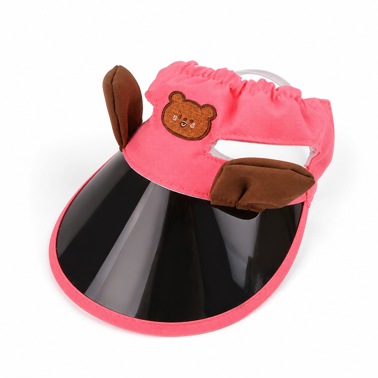 Cute Bear Ear Pet Sun Visor Hat Adjustable Dog Cap UV Protection Summer Puppy Sun Hat Jane's Pet Boutique