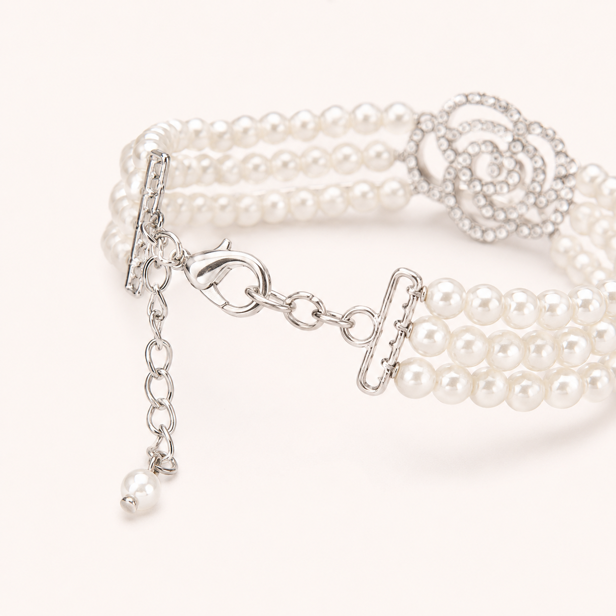Pearl Rose Pet Necklace Luxury Dog Jewelry Accessories Jane's Pet Boutique