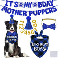 Dog Birthday Decorations Set w/ Hat, Bandana, Bow Tie, & Banner Wags & Whiskers Pet Supply