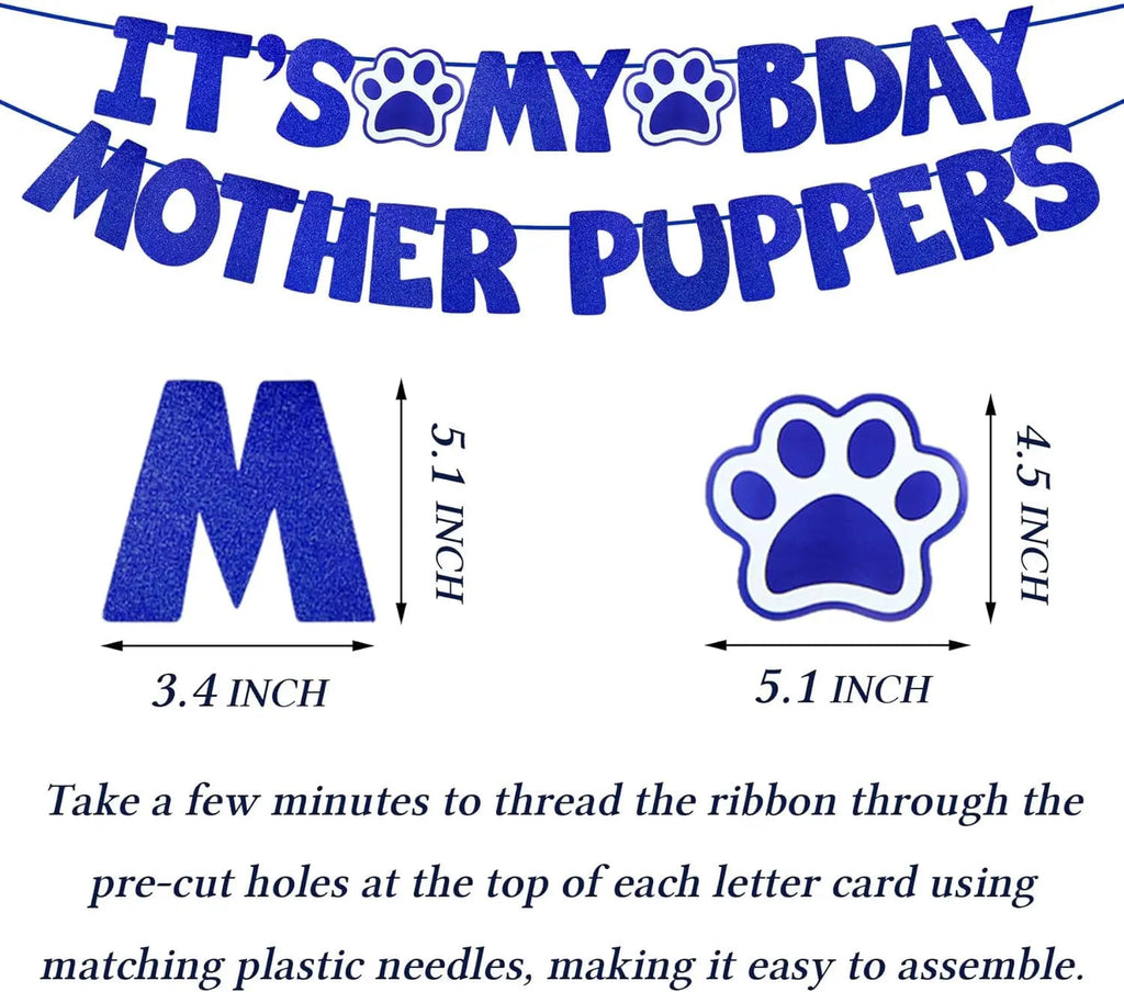 Dog Birthday Decorations Set w/ Hat, Bandana, Bow Tie, & Banner Wags & Whiskers Pet Supply
