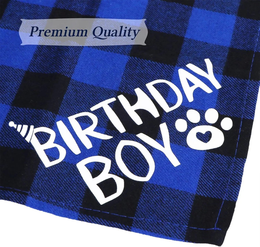 Dog Birthday Decorations Set w/ Hat, Bandana, Bow Tie, & Banner Wags & Whiskers Pet Supply