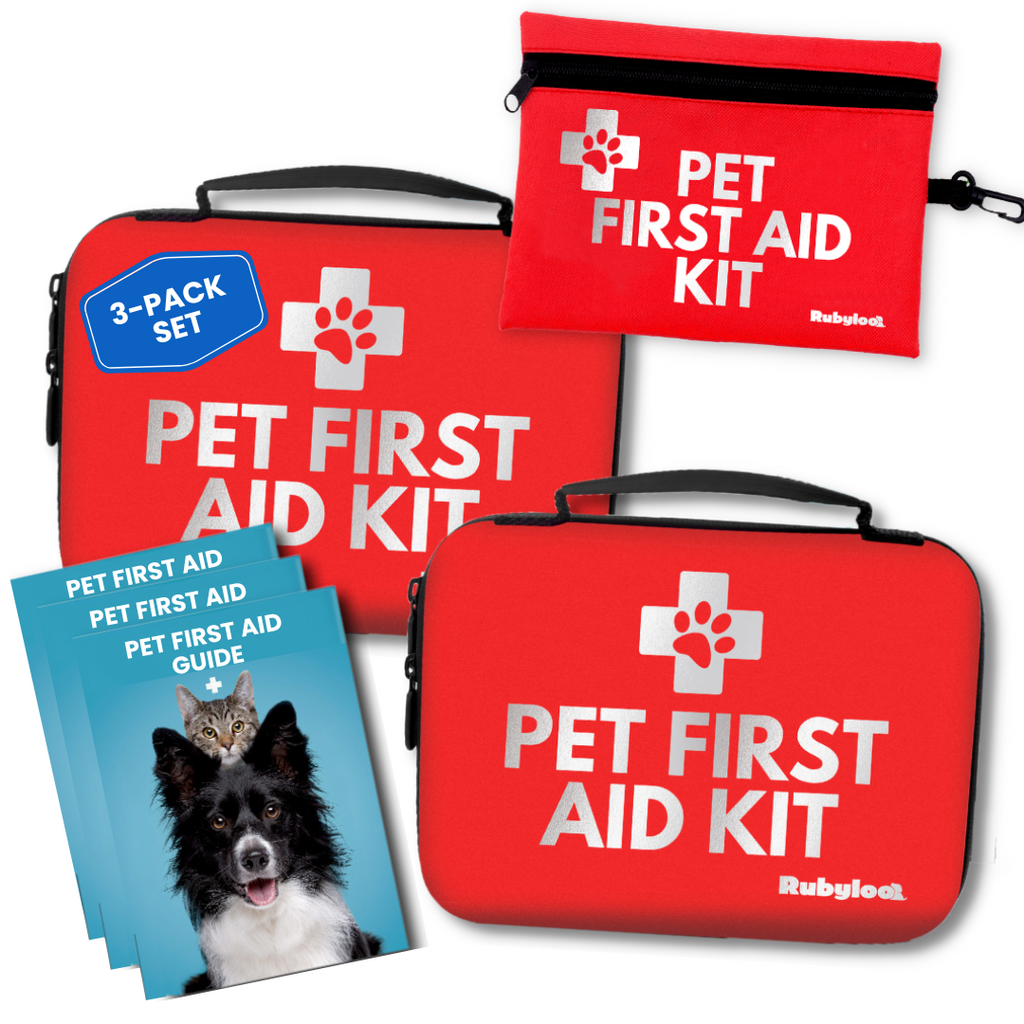 Pet First Aid Kit (Dogs & Cats) with Vet-Approved Essentials Rubyloo