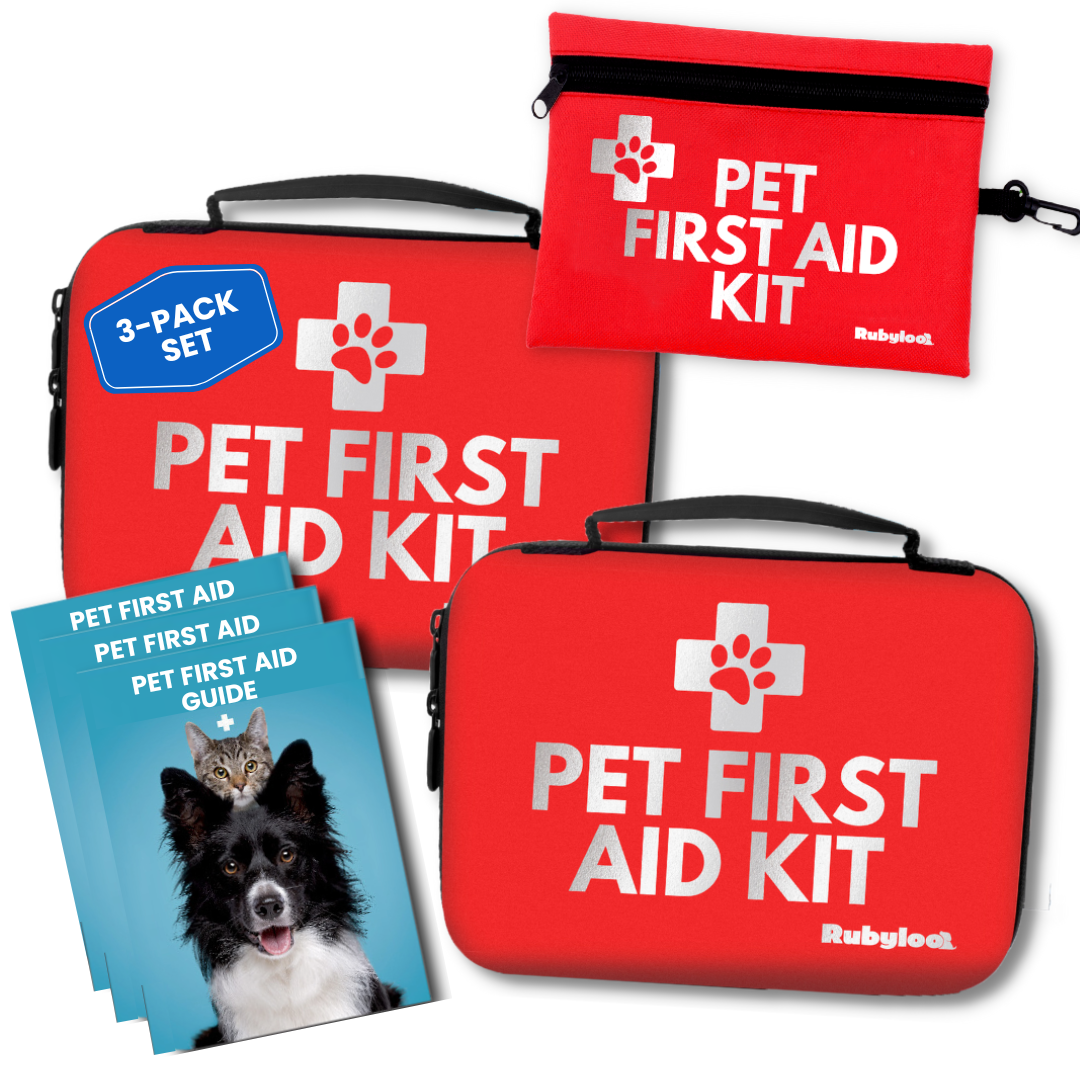 Pet First Aid Kit (Dogs & Cats) with Vet-Approved Essentials Rubyloo