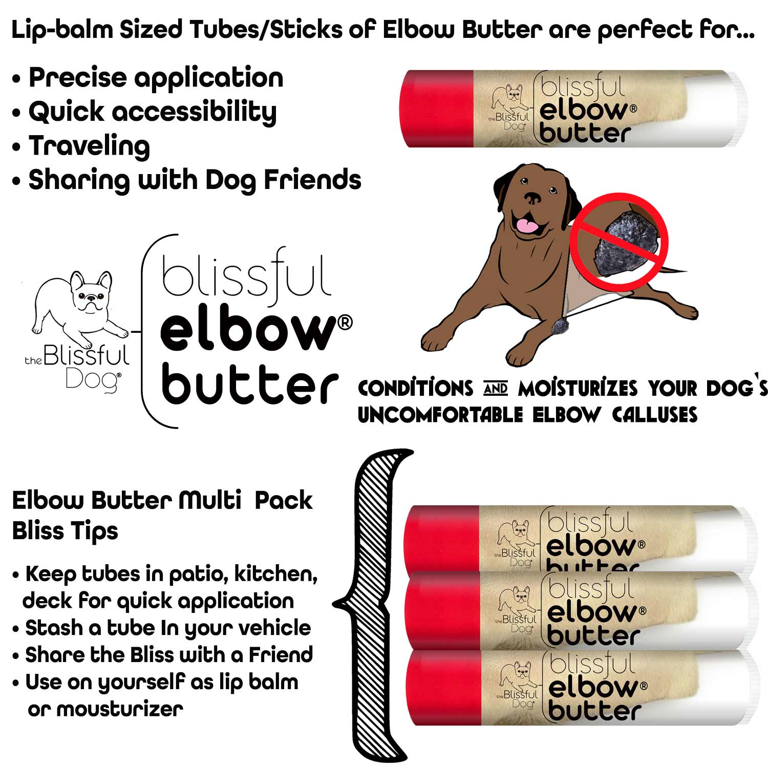 Blissful Elbow® Butter Conditions Your Dog's Elbow Calluses The Blissful Dog