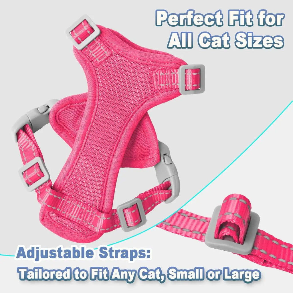 Escape Proof Cat Harness & Leash Wags & Whiskers Pet Supply