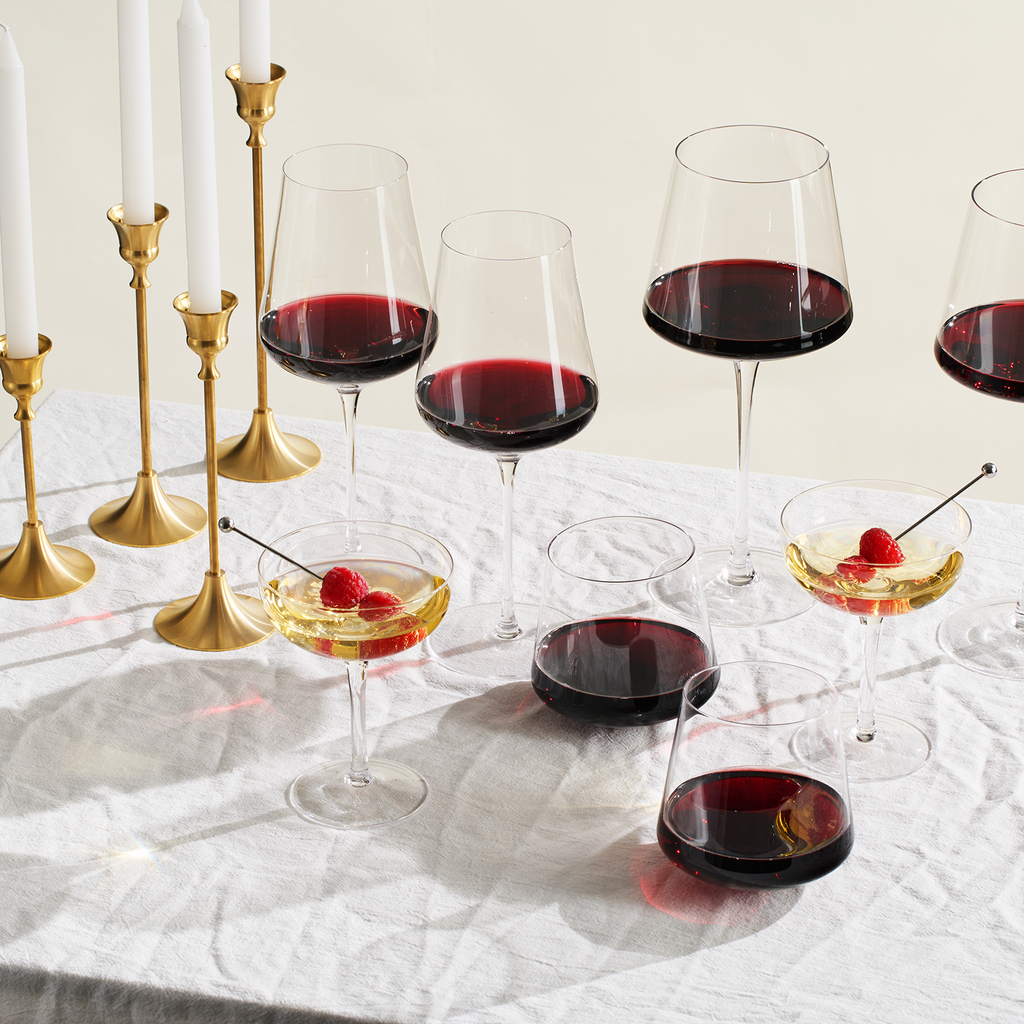 Classica Un-Spillable Stemless Wine Glassware, Single Set Khen Site