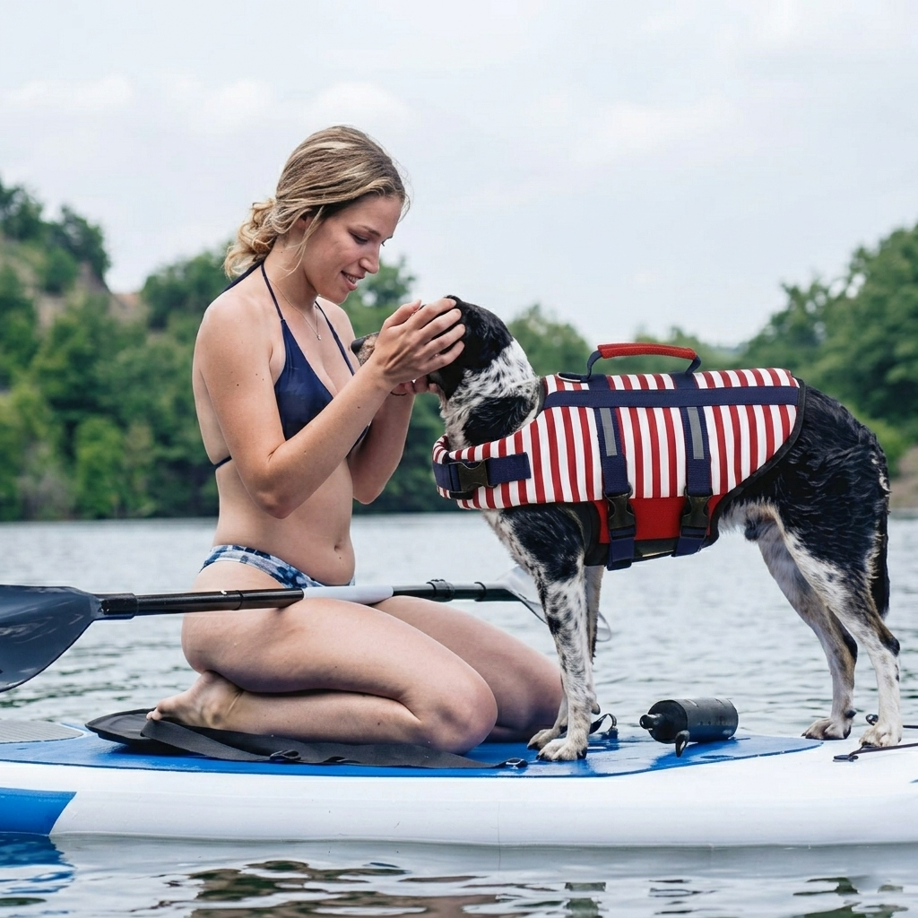 Dog Life Jacket – Striped Design with Safety Handle Jane's Pet Boutique