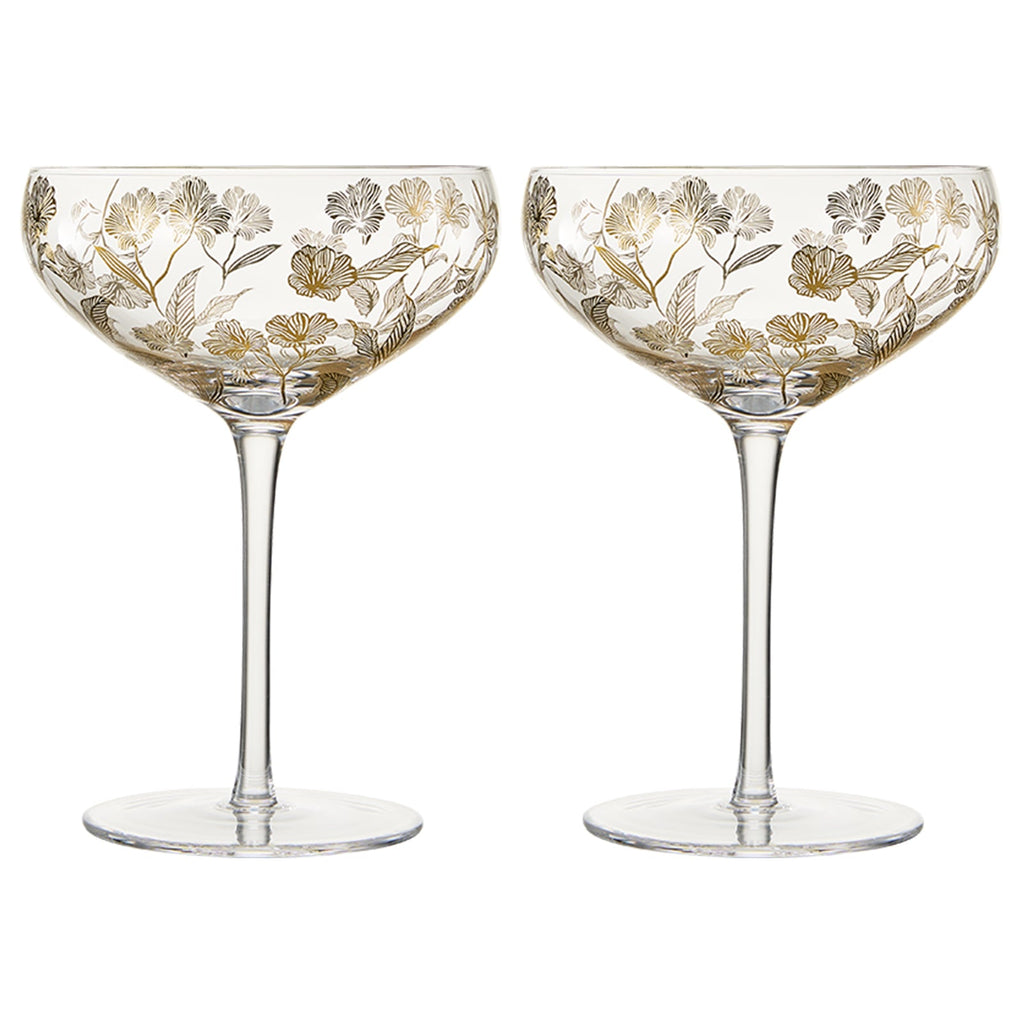 Trevi Champagne Coupe, Cocktail Glassware, Set of 2 Khen Site