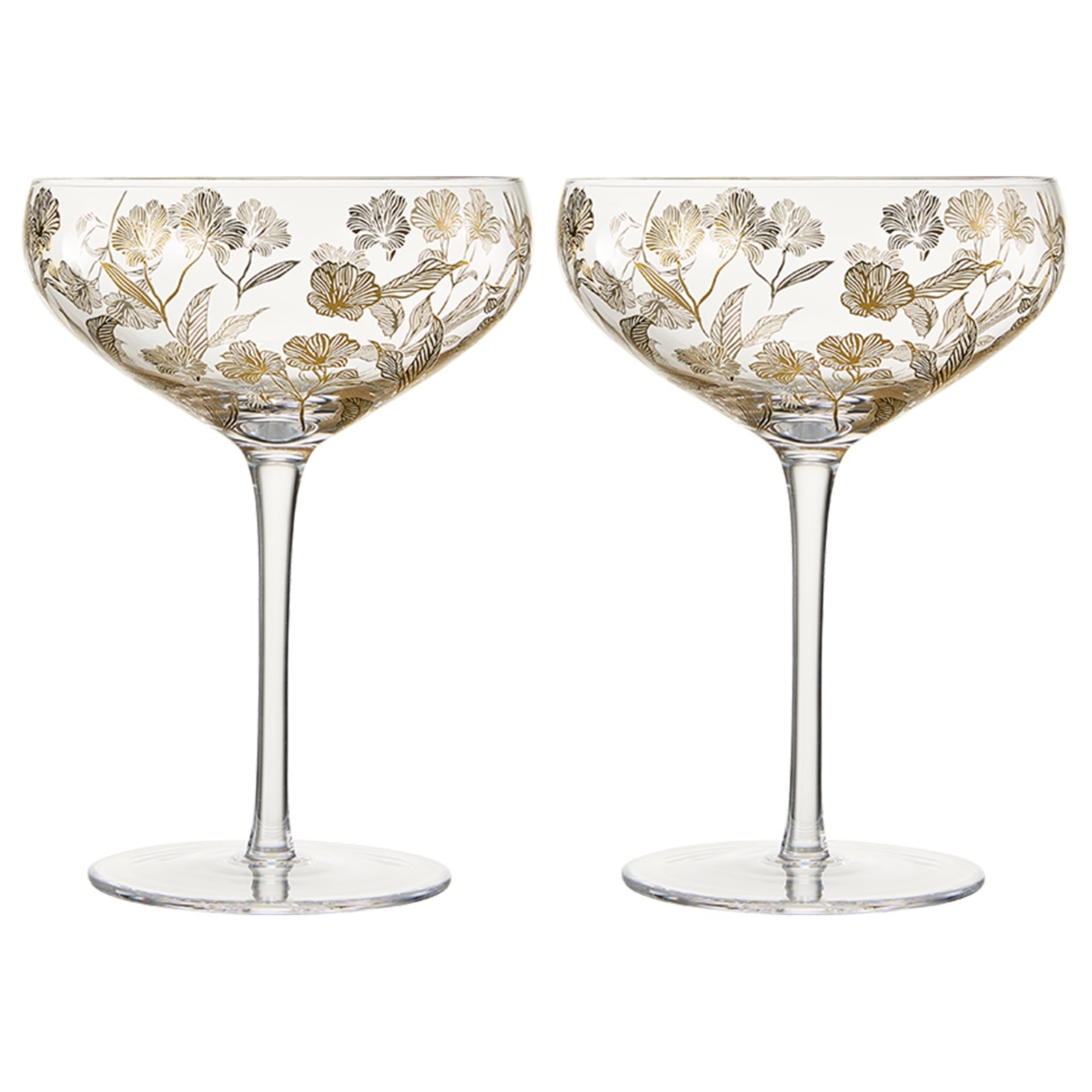 Trevi Champagne Coupe, Cocktail Glassware, Set of 2 Khen Site