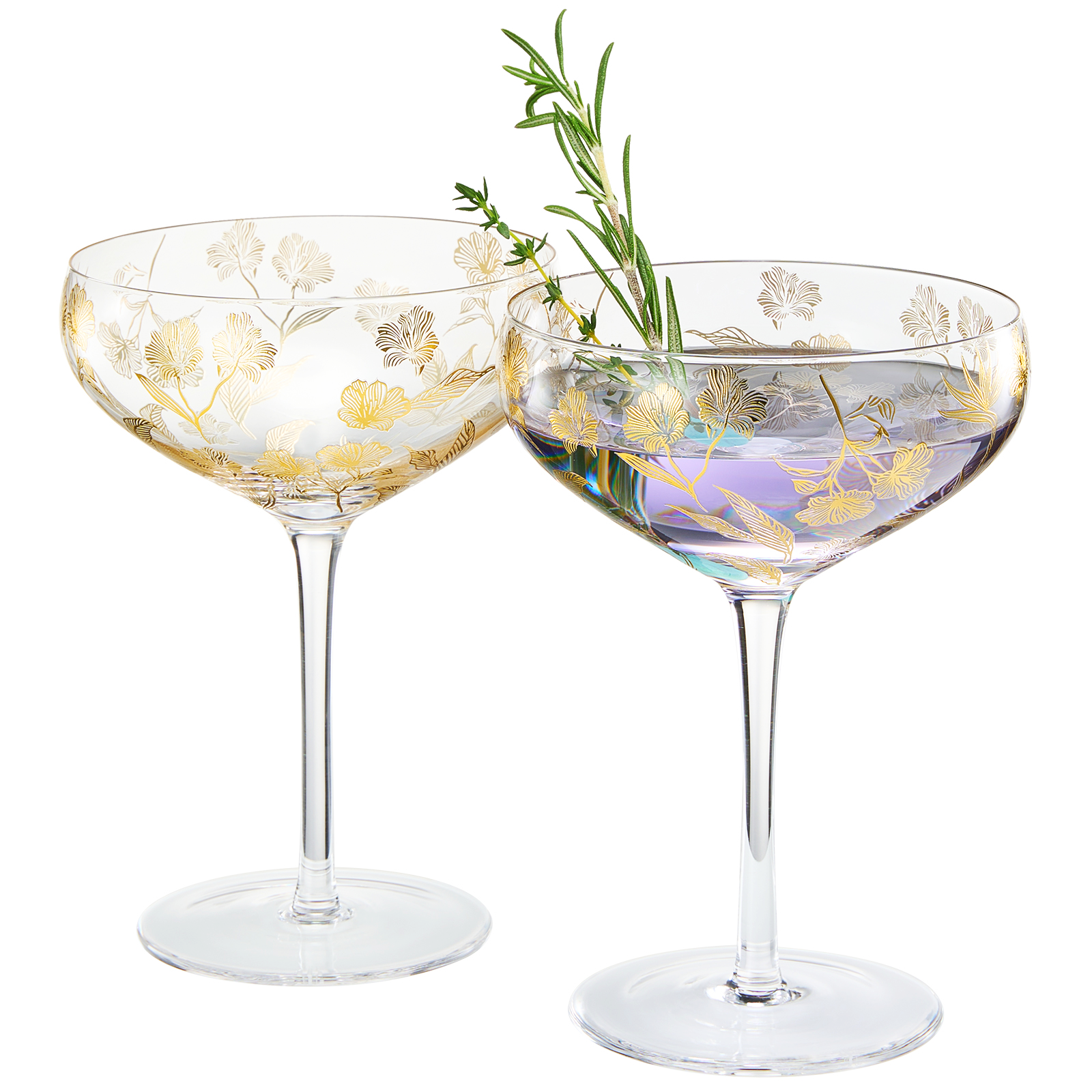 Trevi Champagne Coupe, Cocktail Glassware, Set of 2 Khen Site