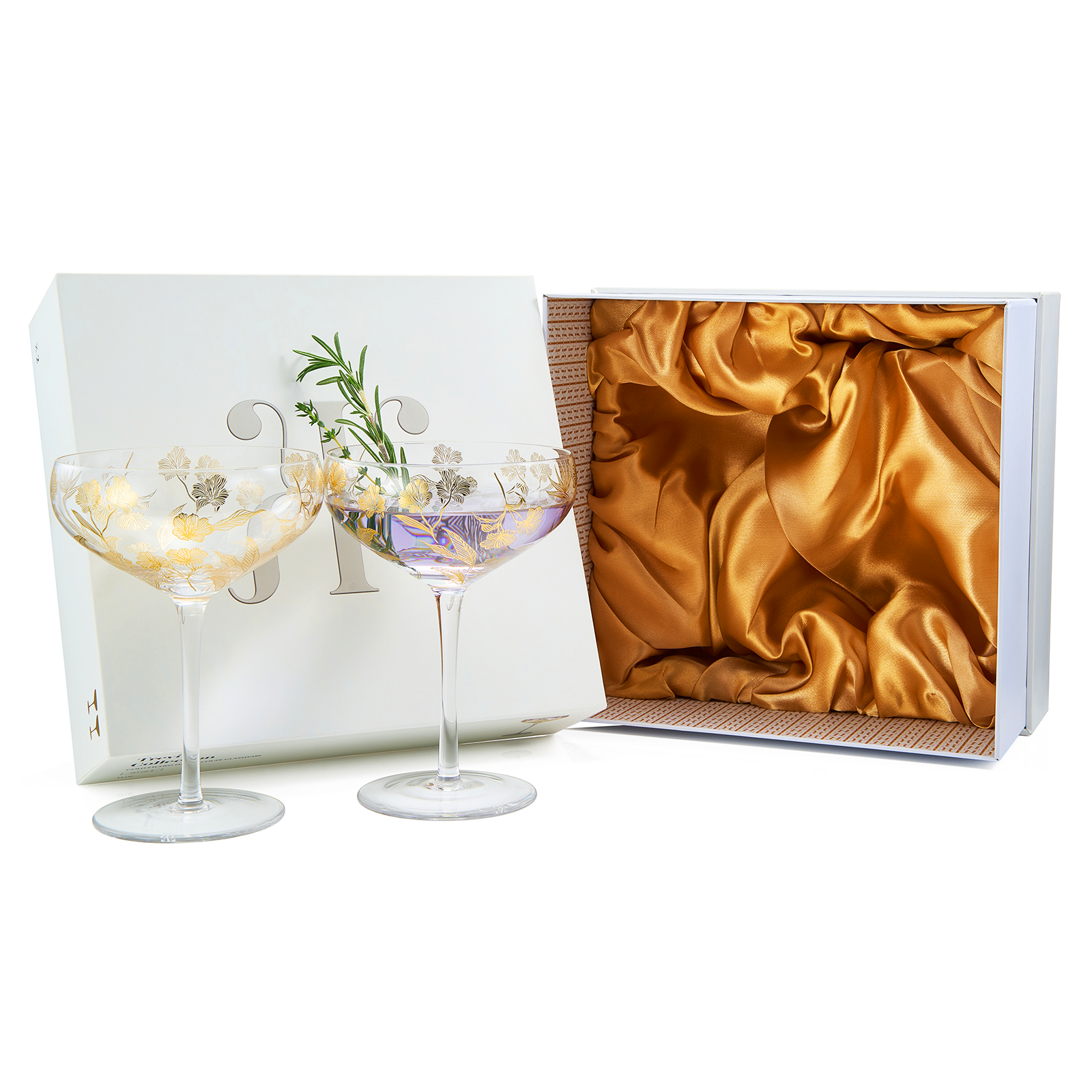 Trevi Champagne Coupe, Cocktail Glassware, Set of 2 Khen Site