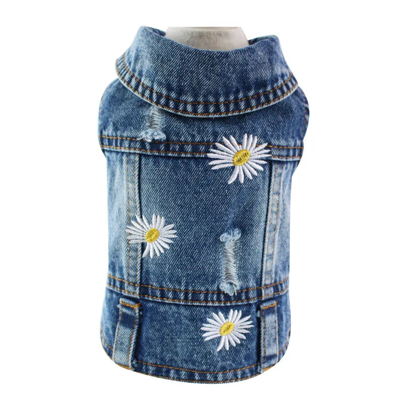 XS-2XL Denim Vest Coat Small pet Hoopreety Pet Fashion Store