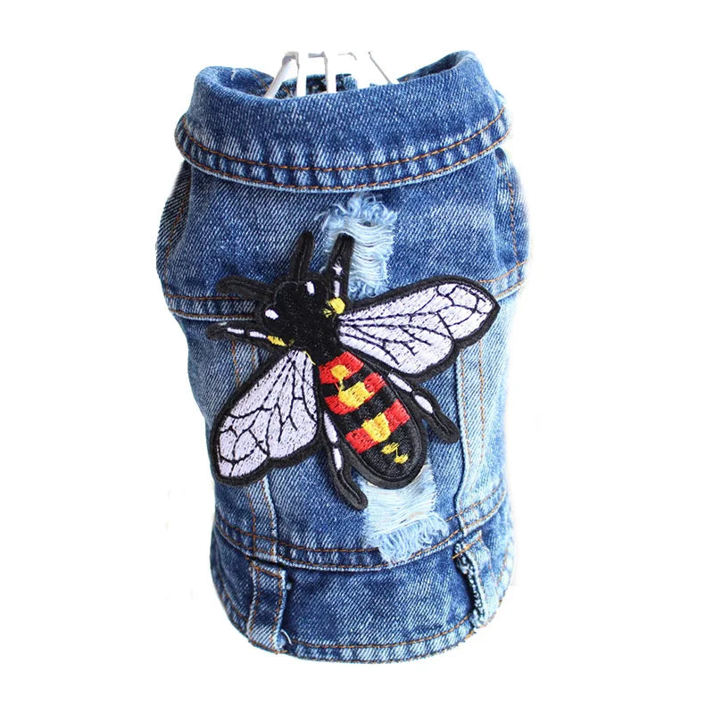 XS-2XL Denim Vest Coat Small pet Hoopreety Pet Fashion Store