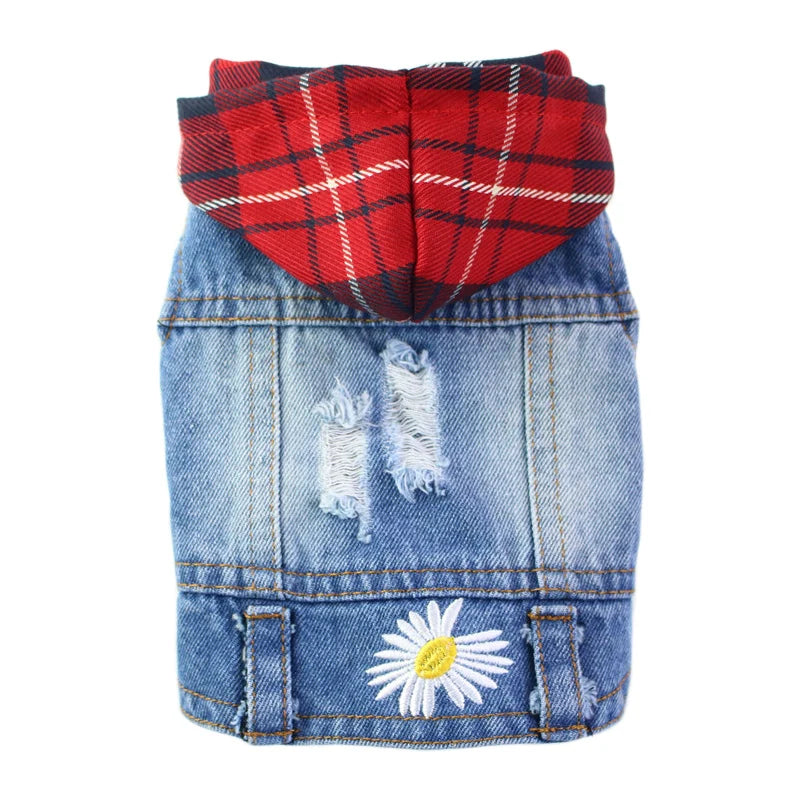 XS-2XL Denim Vest Coat Small pet Hoopreety Pet Fashion Store