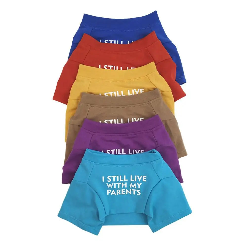 Quality Breathable Summer/Spring Dog Clothes Soft Letters Printed French Bulldog Pet Clothes New Fashion T-shirt For Dog Hoopreety Pet Fashion Store
