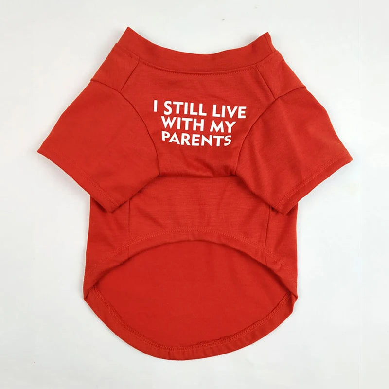 Quality Breathable Summer/Spring Dog Clothes Soft Letters Printed French Bulldog Pet Clothes New Fashion T-shirt For Dog Hoopreety Pet Fashion Store