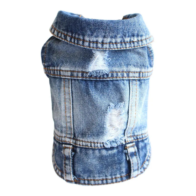 XS-2XL Denim Vest Coat Small pet Hoopreety Pet Fashion Store