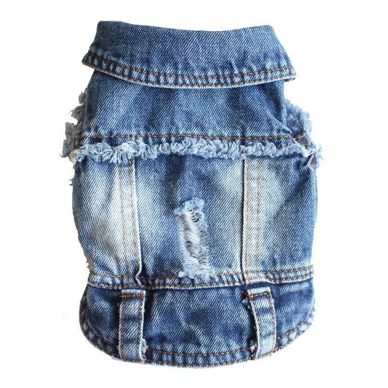 XS-2XL Denim Vest Coat Small pet Hoopreety Pet Fashion Store