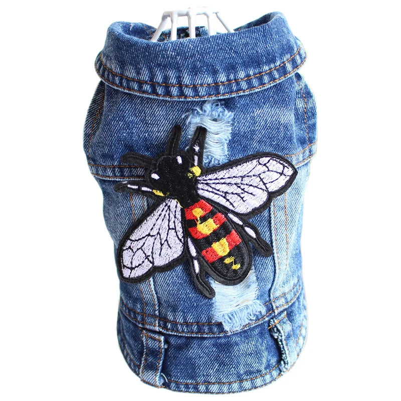 XS-2XL Denim Vest Coat Small pet Hoopreety Pet Fashion Store