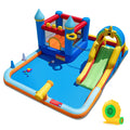 Inflatable Water Slide Park Bouncy Castle with Climbing Wall with Blower DirectDeals