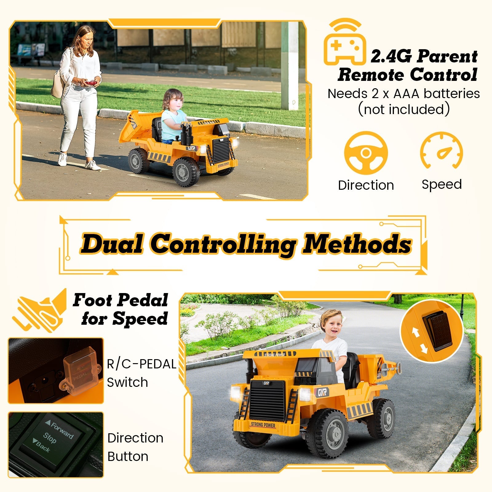 Kids Ride on Dump Truck 12V GBruno Store