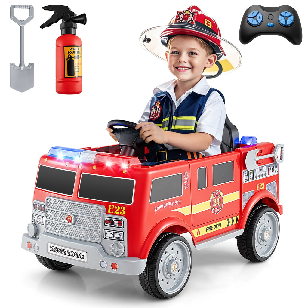 Kids Ride on Fire Truck with Remote Control and Extinguisher GBruno Store