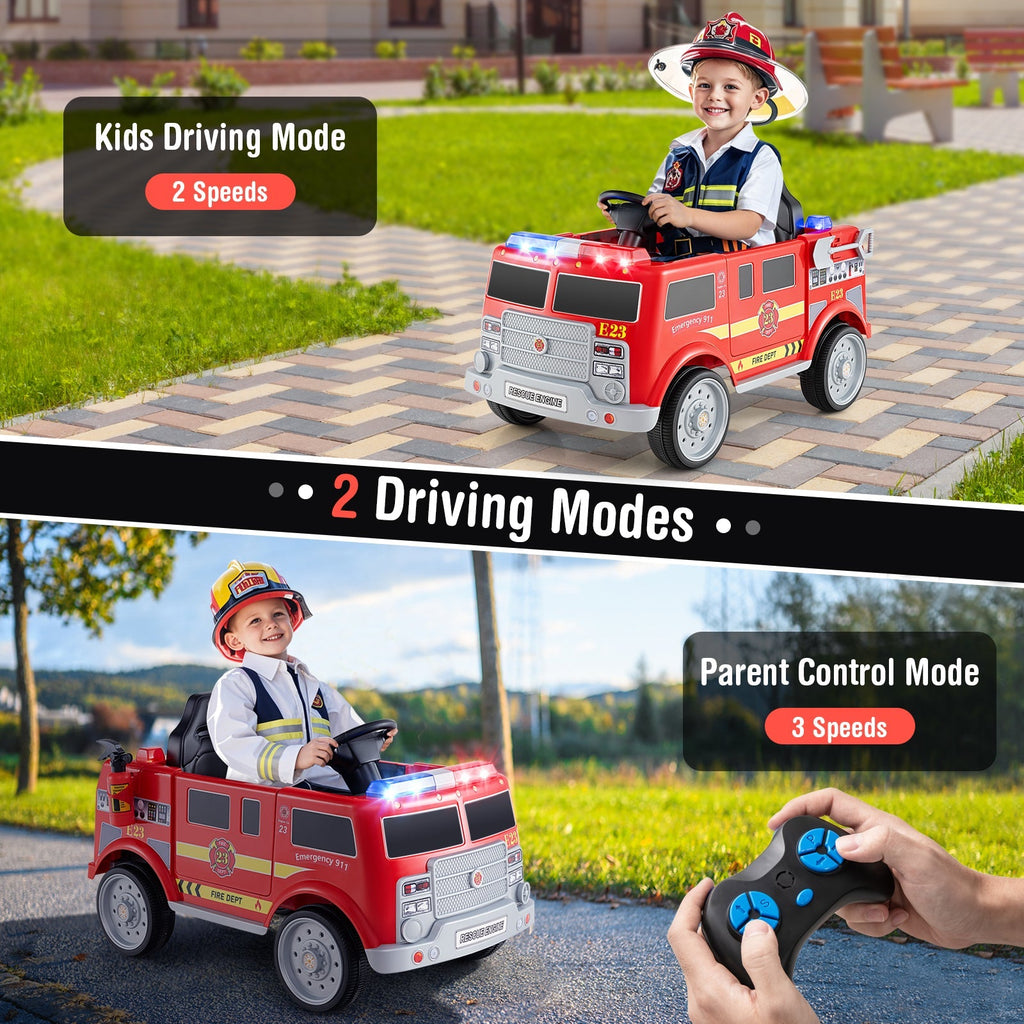 Kids Ride on Fire Truck with Remote Control and Extinguisher GBruno Store