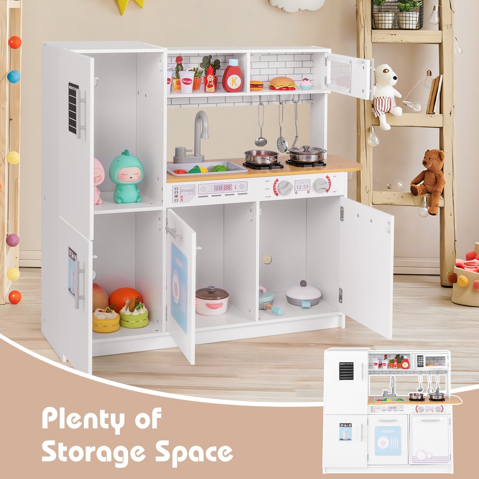 Toddler Playstation white kitchen GBruno Store