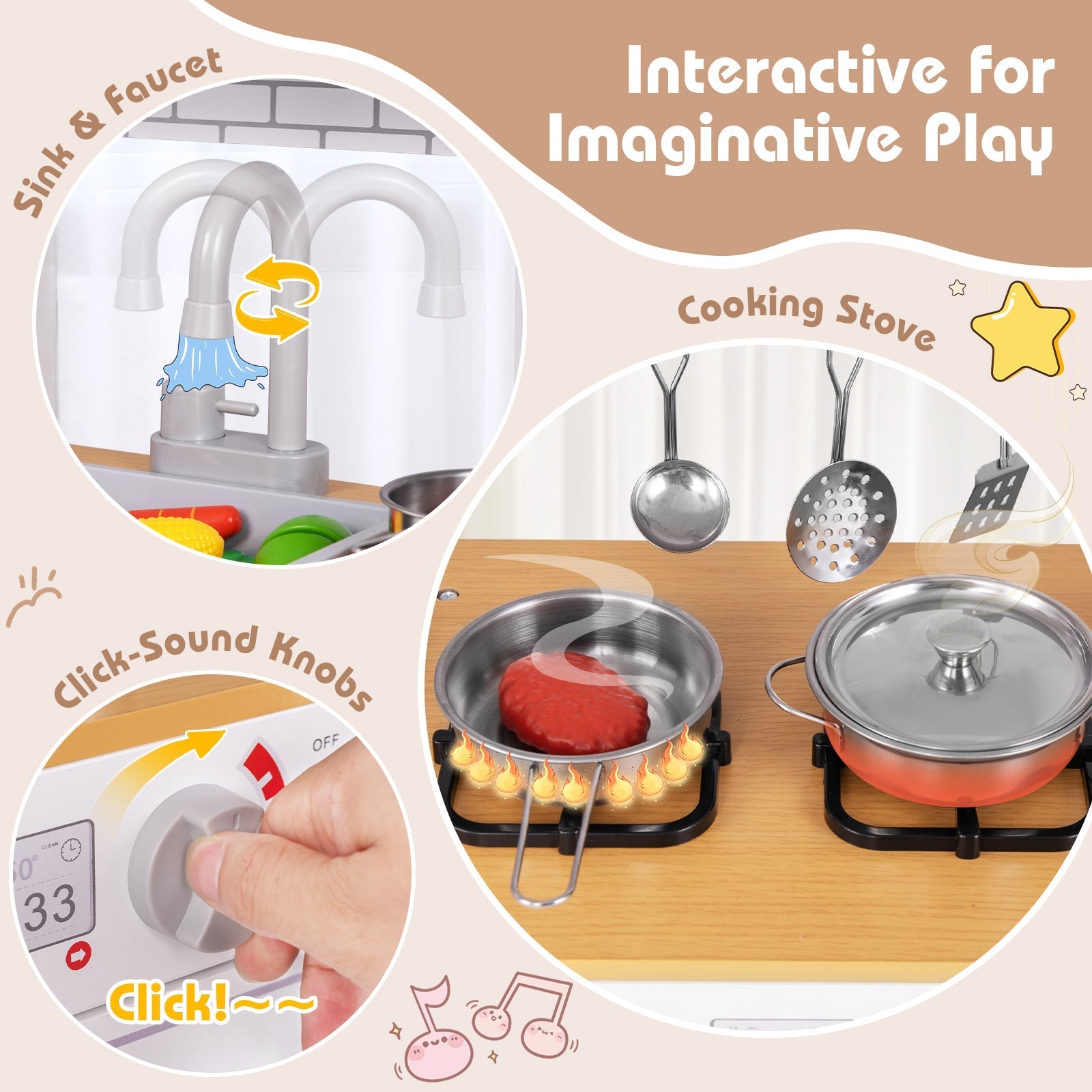 Toddler Playstation white kitchen GBruno Store