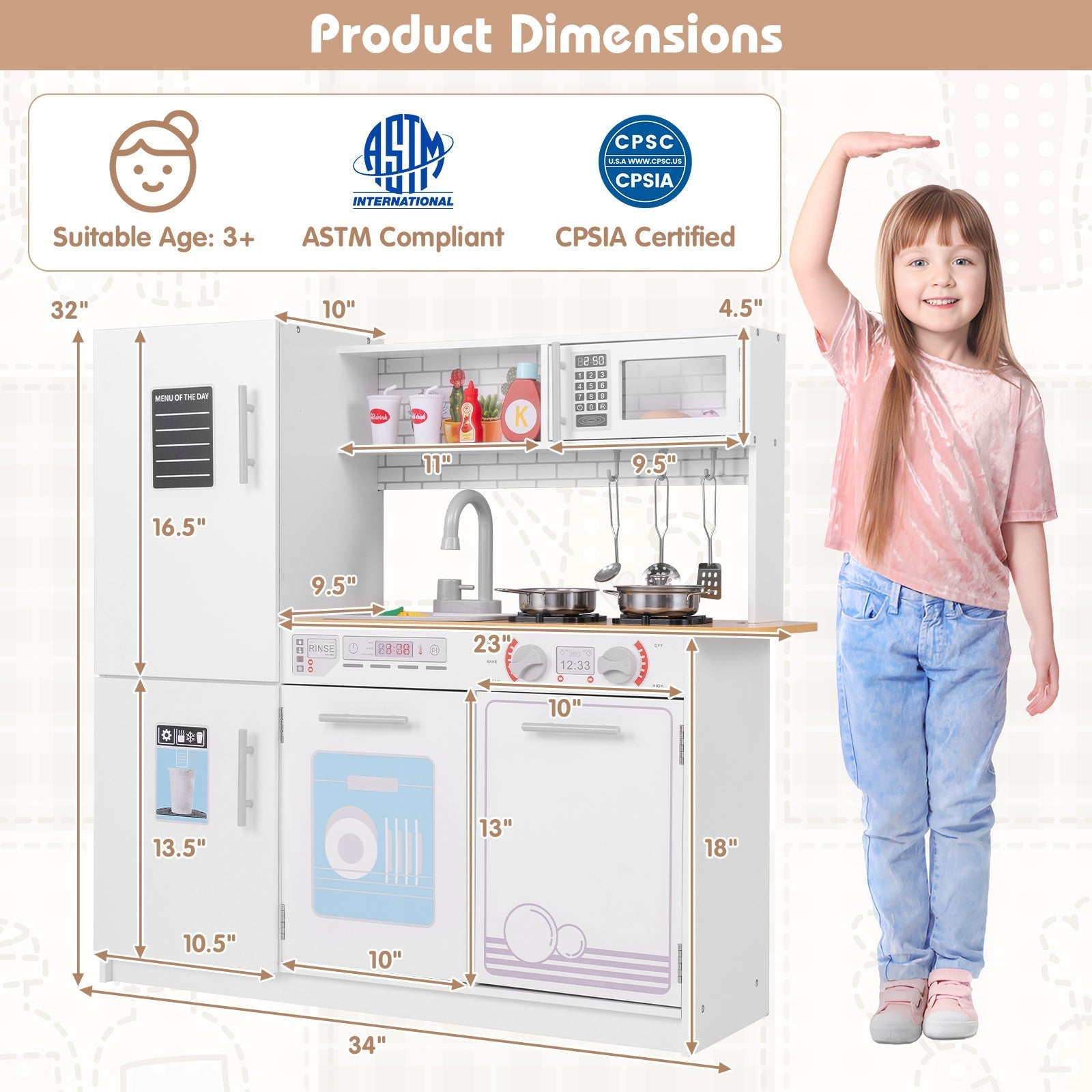 Toddler Playstation white kitchen GBruno Store