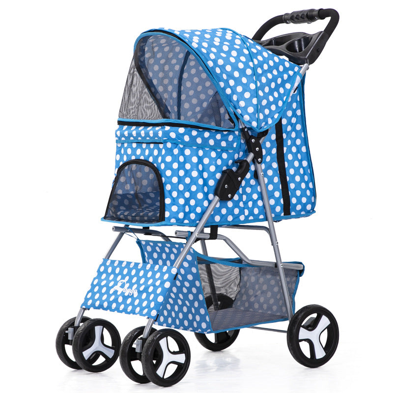 Luxury Foldable Pet Stroller – Breathable & Travel-Friendly Jane's Pet Boutique